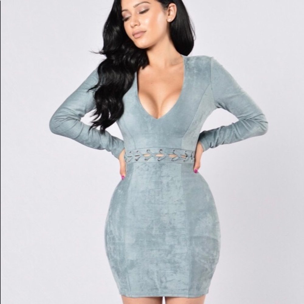 Fashion Nova suede mini dress (dressed to kill)